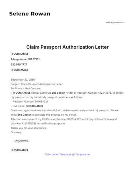 authorization letter for passport|Authorization Letter Philippines (Free Editable Sample .